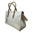 Business Top Handles Embossed Patent Leather Handbag By Arcadia, Size: Large Fashion