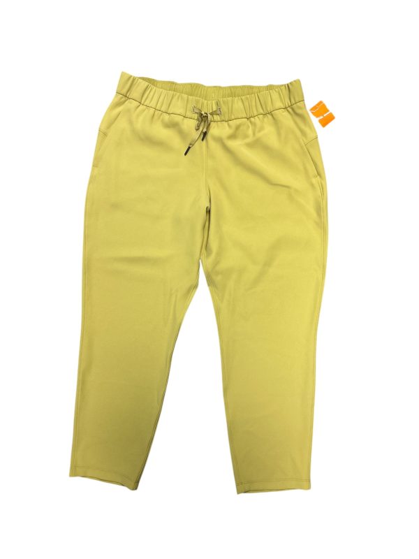 Athletic Pants By Lululemon In Yellow, Size: 12 Online Hot Sale