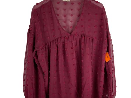 Blouse Long Sleeve By Entro In Red, Size: M For Sale