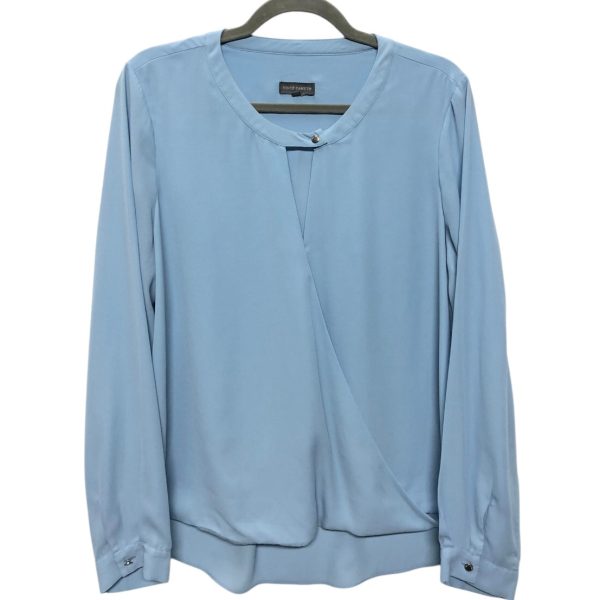 Blouse Ls By Vince Camuto In Blue, Size:L Hot on Sale