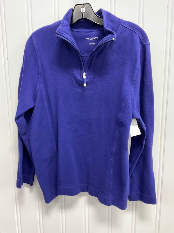 Sweatshirt Collar By Talbots In Blue, Size: L Online Hot Sale