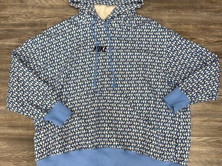 Athletic Sweatshirt Hoodie By Nike In Blue & White, Size: Xxl Hot on Sale