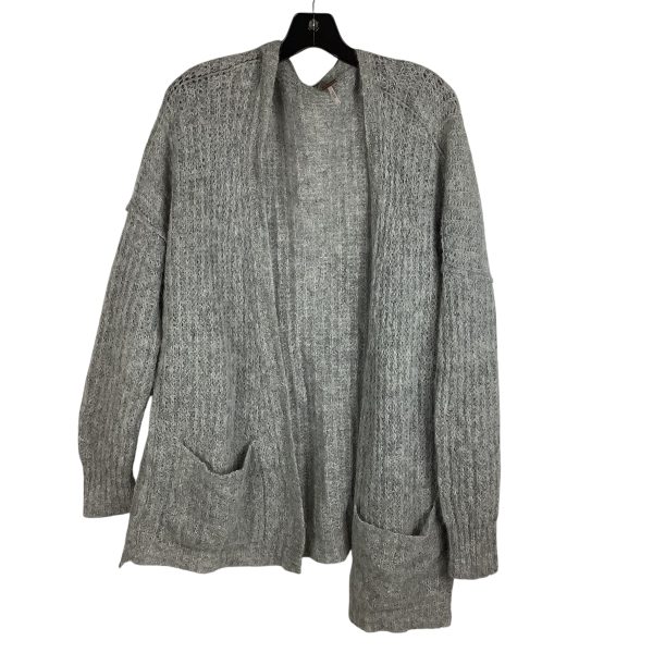 Sweater Cardigan By Free People In Grey, Size: S Online Sale