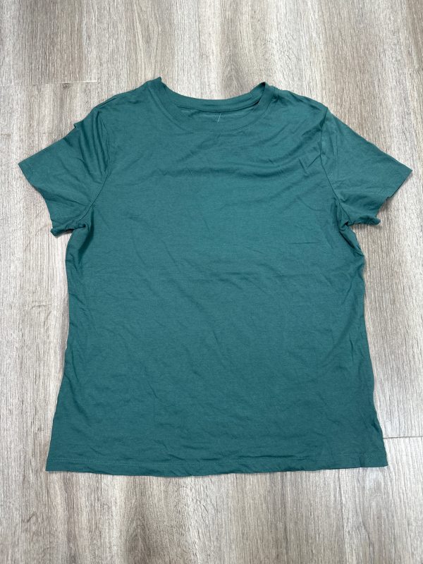 Top Short Sleeve Basic By A New Day In Teal, Size: L Supply