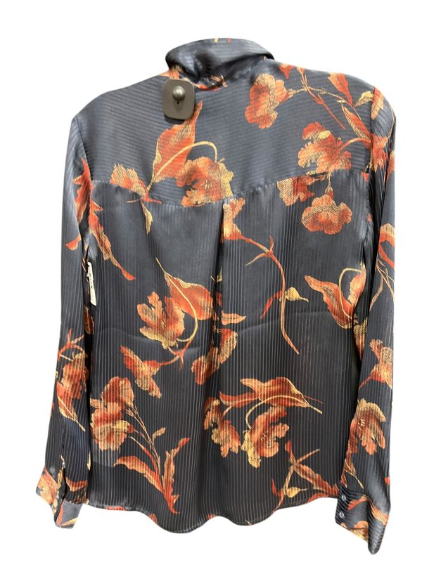 Blouse Long Sleeve By Express In Floral Print, Size: S For Discount