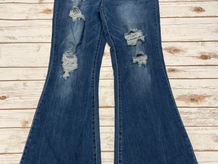 Jeans Flared By Almost Famous In Blue Denim, Size: 14 For Discount