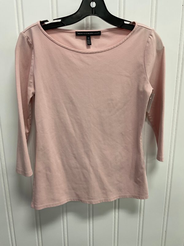 Top 3 4 Sleeve Basic By White House Black Market In Pink, Size: Xs For Cheap