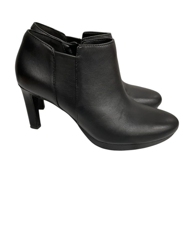 Boots Ankle Heels By Clarks In Black, Size: 9.5 Sale