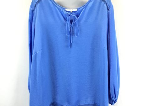 Top Long Sleeve Basic By Violet And Claire In Baby Blue, Size: 3x Fashion