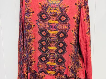 Tunic Long Sleeve By Free People In Black & Orange, Size: L Online now