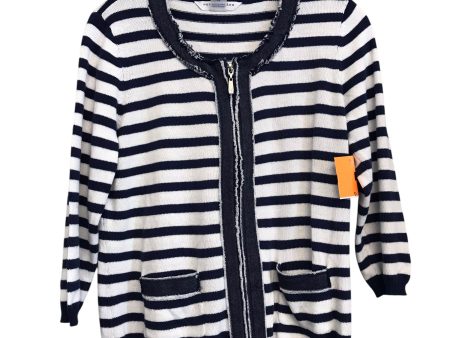 Cardigan By Peter Nygard In Striped Pattern, Size:M Discount