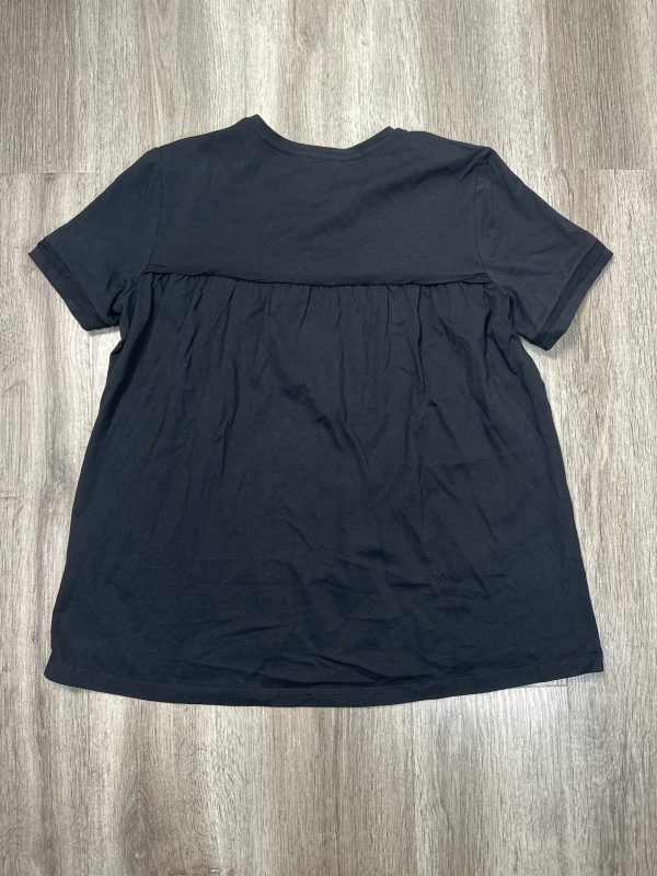 Top Short Sleeve By DOROTHEE SCHUMACHER In Black, Size: L Hot on Sale