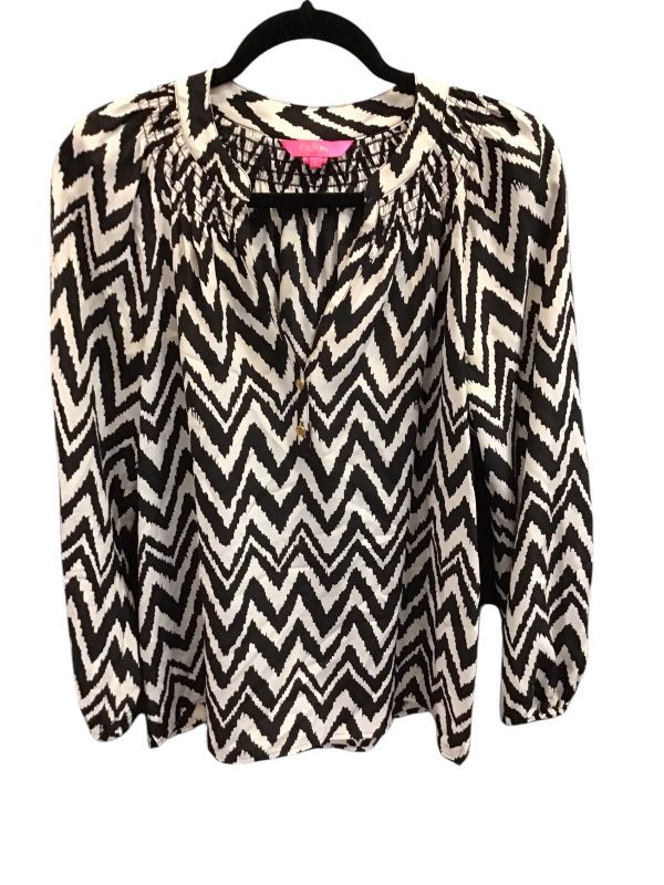 Blouse Designer By Lilly Pulitzer In Black & White, Size: S Fashion