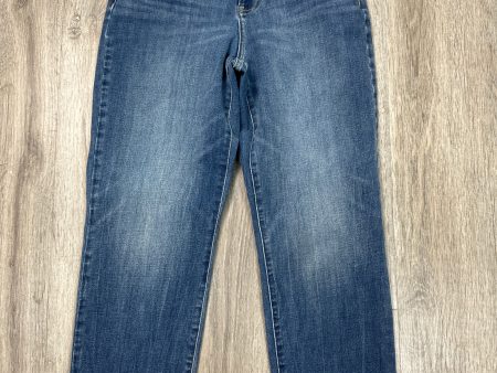 Jeans Straight By Express In Blue Denim, Size: 6 For Cheap