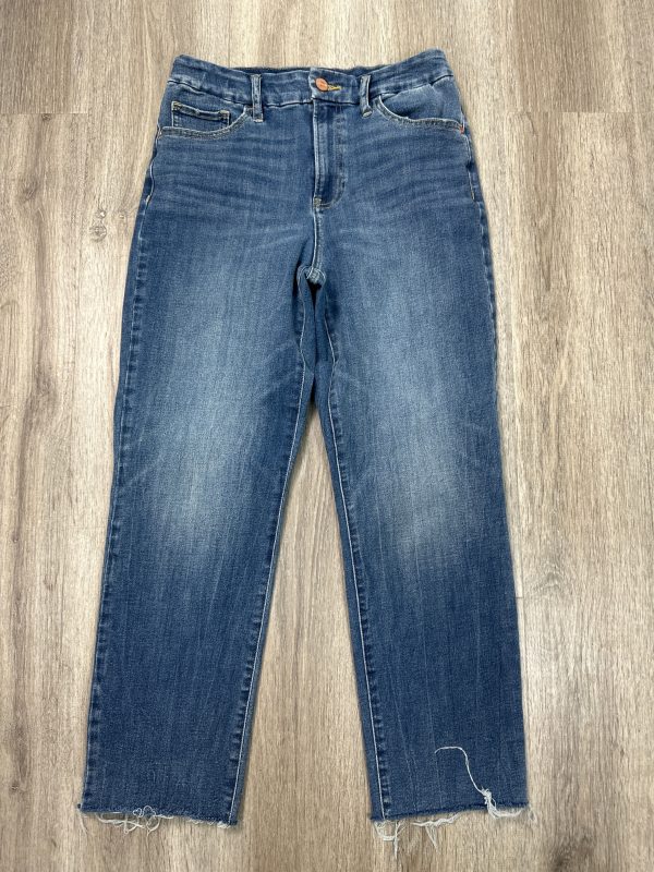 Jeans Straight By Express In Blue Denim, Size: 6 For Cheap