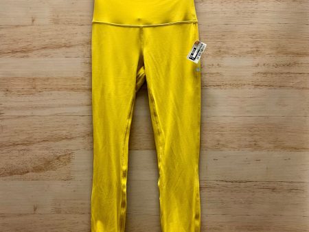 Athletic Leggings By Lululemon In Yellow, Size: 4 Sale