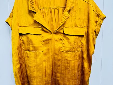 Top Short Sleeve By Rachel Zoe In Yellow, Size: Xl For Cheap