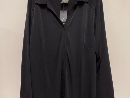 Blouse Long Sleeve By Ashley Stewart In Black, Size: 3x on Sale