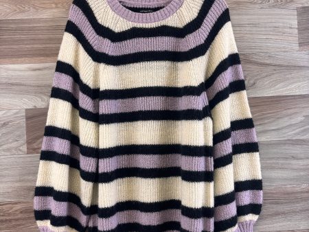 Sweater By Who What Wear In Striped Pattern, Size: L Online Sale