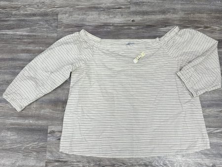 Top 3 4 Sleeve By Madewell In Striped Pattern, Size: Xl Sale