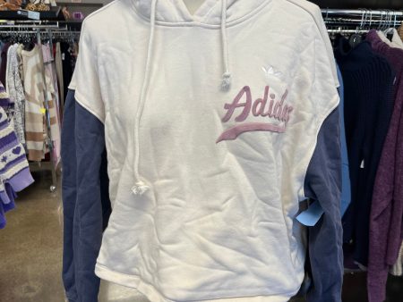 Athletic Sweatshirt Hoodie By Adidas In Blue & Cream, Size: S Hot on Sale