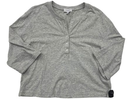 Top 3 4 Sleeve By Evereve In Grey, Size: S Fashion