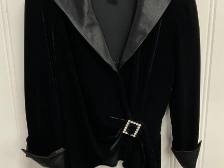 Blouse Long Sleeve By Jr Nites In Black, Size: L Sale