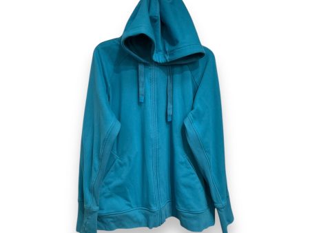 Athletic Jacket By Athleta In Blue, Size: 2x Cheap