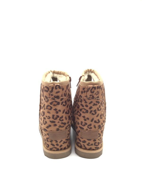 Boots Ankle Heels By Cushionaire In Animal Print, Size: 6.5 For Sale