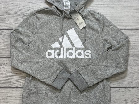 Athletic Sweatshirt Hoodie By Adidas In Grey, Size: M For Cheap