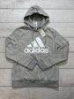 Athletic Sweatshirt Hoodie By Adidas In Grey, Size: M For Cheap