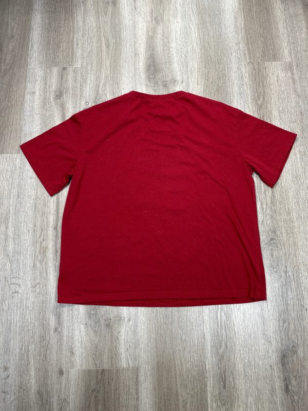 Top Short Sleeve Basic By Shein In Red, Size: M For Cheap