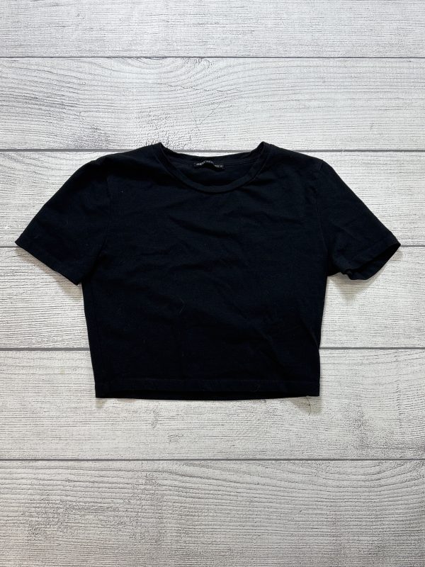 Top Short Sleeve Basic By Zara In Black, Size: M Sale