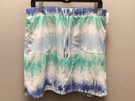 Athletic Skort By Chicos In Blue & Green, Size: 4 For Cheap