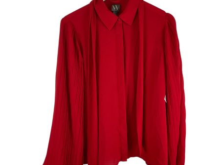 Top Long Sleeve Basic By Worthington In Red, Size: L Fashion