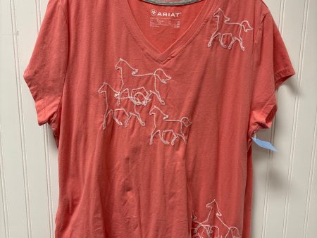 Top Short Sleeve Basic By Ariat In Pink, Size: 1x For Discount