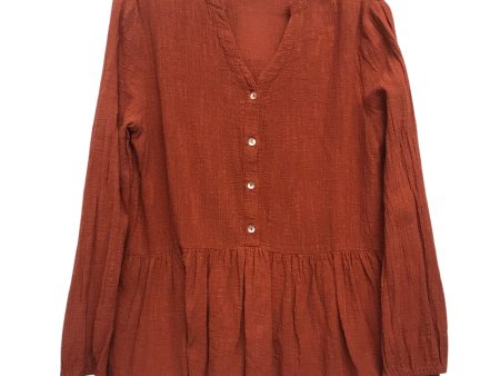 Top Ls By Miss Love In Orange, Size:S Hot on Sale