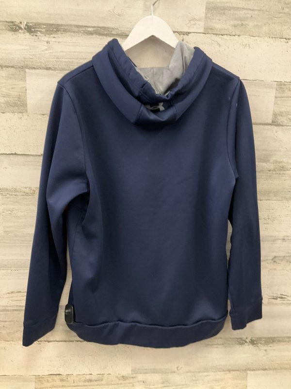 Athletic Sweatshirt Hoodie By Under Armour In Navy, Size: M For Sale