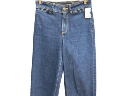 Jeans Wide Leg By Ann Taylor In Blue Denim, Size: 0 For Cheap