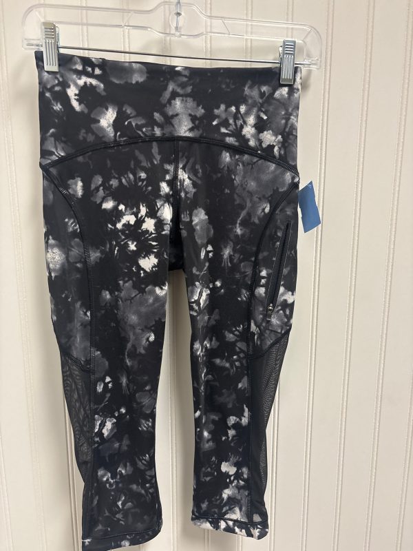 Athletic Leggings Capris By Lululemon In Black & Grey, Size: Xs For Sale