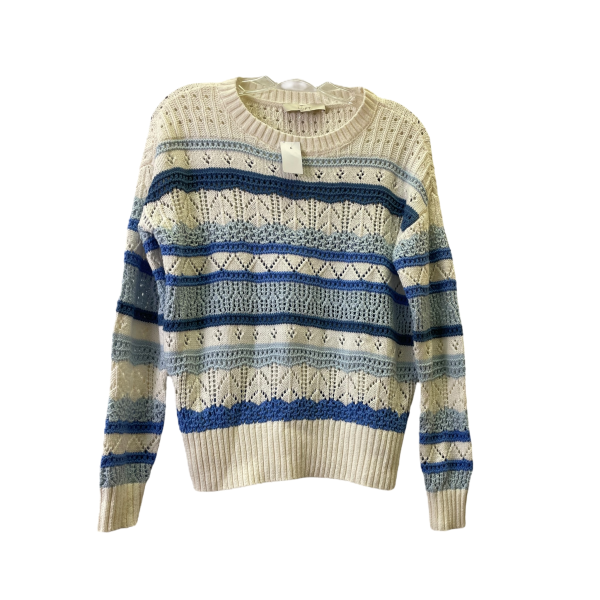 Blue & White Sweater By Loft, Size: S Online