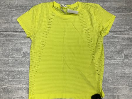 Athletic Top Short Sleeve By Lululemon In Yellow, Size: 4 Discount