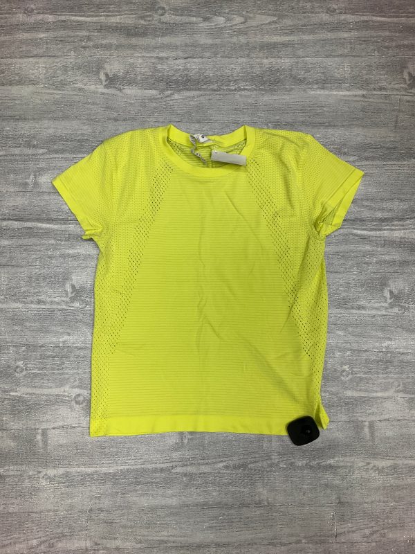 Athletic Top Short Sleeve By Lululemon In Yellow, Size: 4 Discount