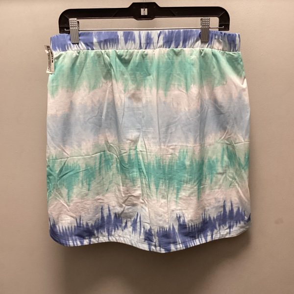 Athletic Skort By Chicos In Blue & Green, Size: 4 For Cheap