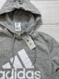 Athletic Sweatshirt Hoodie By Adidas In Grey, Size: M For Cheap