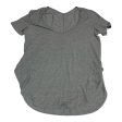 Athletic Top Short Sleeve By Lululemon In Grey, Size: M For Discount