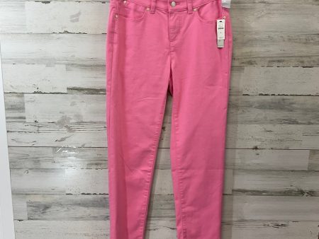 Jeans Straight By Talbots In Pink Denim, Size: 4 Online Sale