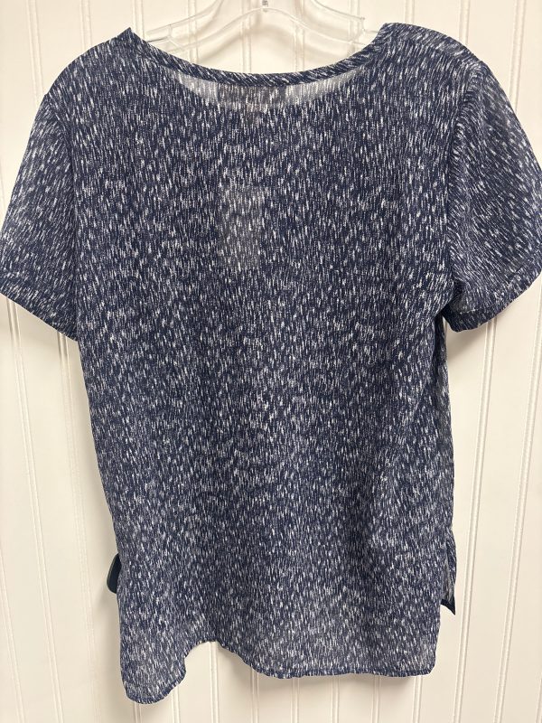 Top Short Sleeve Basic By Michael By Michael Kors In Blue & White, Size: M Cheap