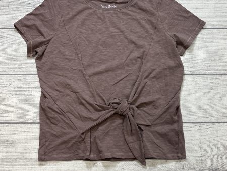 Top Short Sleeve By Any Body In Brown, Size: M Fashion