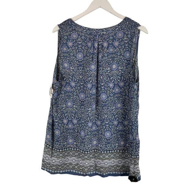 Blouse Sleeveless By Ava Christine In Blue, Size: 1x Discount